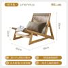 Estilo japonês sofá de madeira maciça cadeira sala de estar casa corda reclinável moderno minimalista varanda cama de três peças e pequeno-almoço estilo tranquilo
