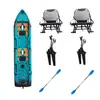 Kayak, Kayak, Canoa, Bote de Rafting Moldeado por Rotación, Kayak Doble Portátil para Pesca