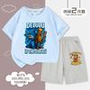 Conjunto de Camiseta de Manga Corta y Shorts de Algodón con Estampado de Verano de Moda Ropa Infantil Ins