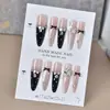 Manicura Uñas Portátiles Mayoreo Uñas Postizas Portátiles Hechas a Mano Uñas Color Maillard Otoño e Invierno Puntos Largos de Gama Alta