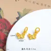 Pulseira Flor Borboleta Banhada a Ouro com Contas Pulseira Colar Atacado Contas Espaçadoras Versáteis Contas de Fio Acessórios Acessórios de Pingente para Mulheres