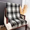 Estilo Coreano Puntos de Colores Cuadros Imitación Cachemir Cálido Chal de Invierno Moda Otoño Invierno Versátil para el Trabajo Calentador de Cuello Bufanda con Borlas