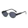 Gafas de Sol Ovaladas con Montura Metálica Pequeña Para Mujer Moda Lujo Lentes Protección UV400 Gafas de Sol Vintage