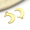 Accesorios de Estampado de Patrón de Acero Inoxidable Colgante con Forma de Luna, Estrella, Trébol de Cuatro Hojas para Collar, Pulsera DIY Accesorios Colgante
