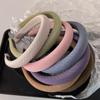 Diadema nueva tela sarga esponja alta parte superior del cráneo diadema para presionar el cabello color sólido temperamento celebridad de internet salir lavado de cara horquilla