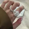 Anillos de Fuegos Artificiales Dulces y Frescos Apilables para Mujeres, Anillos Abiertos Geométricos de Doble Capa de Estrella de Onda Cepillada, Anillos de Dedo Índice de Estilo Ins de Moda