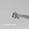 Fiesta de Enamorados "Cabeza de Cereza" Diamante Brillante Hueso de Oreja de Cereza Uña de Hueso Tornillo de Acero de Titanio Dulce y Versátil Clavo de Cartílago para Mujeres
