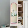 Espejo de cuerpo entero para suelo, Espejo simple para probador, Espejo tridimensional simple para dormitorio, Espejo móvil de maquillaje, Espejo de tocador para uso doméstico
