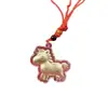 2026 Año del Caballo Estilo Caliente Caballo del Zodiaco Dibujo Animado Creativo Enriquecerse Collar Colgante de Cuerda Roja Regalo de Año Nuevo