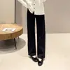 ¡Estilo de Pantalón Versátil Zeda Jia Yi! Jeans Rectos Estrechos Retro de Mezcla de Algodón 75% Pantalones Cigarrillo Adelgazantes y que Alargan las Piernas