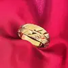 Varios Estilos de Anillos para Mujer con Diseño de Lluvia de Meteoros en Forma de Corazón, Anillos con Caracteres de Bendición, Joyería de Latón con Acabado Cepillado de Artesanía Fina al por Mayor
