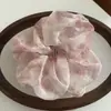 Estilo Nuevo Corea del Sur Talla Grande Malla Viñeta Floral Anillo para el Pelo Intestino Grueso Accesorios para el Cabello Elegantes y Elegantes Bola de Cabello Cola de Caballo Baja