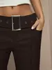 Pantalones de Campana Estilo Americano para Mujer, de Tiro Alto, Adelgazantes, Modernos, Versátiles, Elegantes, con Caída, de Largo hasta el Suelo, Pantalones Casuales para el Trabajo, Estilo Europeo y Americano