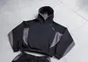 Sudadera con capucha de estilo nuevo para mujer Invierno 2026, Bloques de color con estampado de letras, Chaqueta de manga larga informal estilo callejero