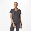 Blusa de Uniforme Elástica de Secado Rápido con Cuello en V y Mangas Cortas para Hombres y Mujeres, Adecuada para Personal de Hospital, Enfermeras, Odontología, Belleza, Quirófano y Ropa de Trabajo para el Cuidado Postparto