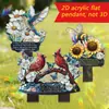 Fada Transfronteiriça no Jardim de Flores Filme Colorido Acrílico 2D Inserção no Solo com Cores Deslumbrantes para Decoração de Jardim Exterior Gramado