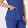 Uniforme de Scrubs Elástico de Manga Corta con Cuello en V para Clínicas Dentales, Salones de Belleza, Quirófanos, Uniformes de Enfermería, Venta al por Mayor de Ropa de Trabajo y Personalización