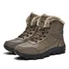 Botas de Nieve de Algodón Grandes Nuevas, Zapatos de Trabajo para Hombre a la Moda, Zapatos de Senderismo para Hombre de Caña Alta para Exterior Gruesos y Cálidos