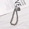 Colgante de amor con cuentas galvanizadas, colgante para funda de auriculares, hebilla para puerta, carcasa protectora para Airpods, llavero, joyería decorativa colgante