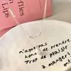 Colar Quadrado de Pérolas de Camada Dupla Simples para Mulheres, Design de Nicho, Elegante, Suave, Versátil, Moderno e Requintado Corrente para Clavícula