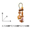 Pingente de chaveiro criativo em sândalo esculpido "Fortuna Diária", decoração de bolsa, presente de feriado, atacado de área cênica