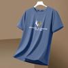 Fabricante de Origem Verão Gola Redonda Tamanho Grande Camiseta Solta Seda Gelo Manga Curta Respirável Tendência Novo Tops de Camiseta para Homens