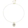 Estilo Ins Oro de 18K Moderno Exagerado Cuadrado Circonita Collar Accesorio para Mujer Moda Ol Lujo Ligero Gama Alta Cadena para Suéter