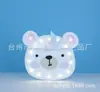 Luzes Decorativas para Quarto de Criança Lâmpada de Mesa Urso Luz Noturna de Madeira Luzes Decorativas LED para Casa