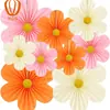 Set de Flores de Abanico de Origami de Disco Floral Estéreo de 9 Piezas Transfronterizo Tema de Decoración de Fiesta Más Vendido en Amazon