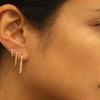 Pendientes minimalistas clásicos de moda con forma de U para mujer, de alta gama, de plata de ley 925, combinables con todo, europeos y americanos.