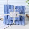 Toalla de Terciopelo Coral con Rayas de Caramelo Juego de Toallas de Baño Absorbente Juego de Regalo Toalla Facial para Adultos Toalla de Baño