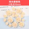 Pendientes de metal con forma de rosa y camelia, con pegamento en crema, para manualidades, accesorios para el cabello, de resina, para manicura, caja de almacenamiento
