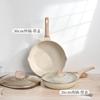 Conjunto de Panelas Transfronteiriço Conjunto de Quatro Peças Doméstico Pedra Médica Panela de Alto Valor para Cozinhar a Vapor e Fritar Tudo-Em-Um Panela Antiaderente Atacado