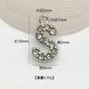 26 Colgantes del Alfabeto Inglés Acero Inoxidable Incrustado con Zircón Chapado en Oro Real Collar Pulsera Amuleto Transfronterizo