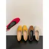 Primeiro Encontro Jifa Sapatilhas Femininas com Laço Francês Novas Outono 2026 Retro Baixo Redondo Sapatos de Salto Baixo