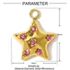 Estilo Férias Diamante Estrela-do-Mar Praia Sol DIY Pingente de Aço Inoxidável Pulseira Estrela Lua Joias de Aço Titânio Pingente