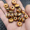 Cuentas Dzi de Ágata Negra Mate y Blanca con Patrón de Ondas de Agua, Cuentas de Arroz, Cuentas Sueltas de Jade, Cuentas Cilíndricas Mate Esmeriladas, Cuentas para Accesorios de Joyería