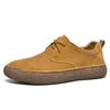 Couro Nobuck, Camurça Mercerizada, Tênis Baixo, Botas, Sapatos Casuais de Couro Masculinos Retrô Chinês, Sapatos Modernos de Solado Grosso