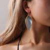 Novos Brincos Europeus e Americanos Mais Vendidos Moda Brincos Criativos Folhas Simples Gotas d'Água Brincos de Couro Artificial PU Joias Atacado