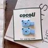 Pinza para el pelo con cabeza de animal bordada a mano, linda, mini, todo incluido, para niños, seguridad para bebés, pinza pequeña, par de gomas para el pelo