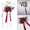 Estilo Nuevo Creativo Lámpara de Mantequilla Simulación Flores Decorativas Lazo de Rosa Manija de Puerta de Coche Flor para Coche Flor para Respaldo de Silla