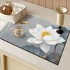 Adecuado para vajilla, mesa de comedor absorbente de secado rápido, tapete antideslizante, aislamiento térmico y a prueba de humedad, tapete para fregadero, elegante y moderno.
