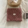 Bufanda de mohair caliente de invierno Maillard invierno alta gama Corea del Sur color liso cálida bufanda de lana para estudiante femenina