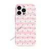 Mais vendido na América do Norte, capa de celular em formato de coração com padrão de ondas rosa para iPhone 17, capa de filme feminina para Apple 16