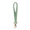 Llavero pulsera de cuerda de algodón tejida a mano, pulsera tejida con colgante, llavero, colgante para llave de coche