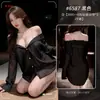 Lencería Sexy Feimu con Tirantes de Pedrería, Camisa de Estilo Novio de Dos Formas de Usar, Camisón Sexy Transparente de un Hombro 6587