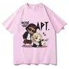 Camiseta Rose Bruno Mars Apt Moda Masculina/Feminina Harajuku Camiseta Gráfica Unissex Alta Qualidade EUA