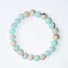 Pulsera de Piedra Ojo de Gato de 8 mm con Diseño Bicolor Graduado Transparente Hielo, Pulsera de Piedra Shoushan con Cuentas de Vidrio, Joyería Suave que se Envuelve Alrededor del Dedo