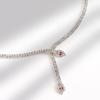 Corrente de Cintura com Formato de Cobra de Strass da Moda, Estilo Europeu e Americano, Corrente de Cintura Sexy para Praia de Verão, Borla de Metal