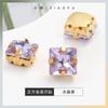 Venta al por mayor transfronteriza Cuadrado Fondo Dorado Garra Diamante Ropa Sombrerería Accesorios para el cabello Bolsos Zapatos y Sombreros Accesorios Joyería Cuadrado Pedrería cosida a mano